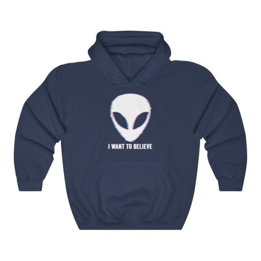 I Want To Believe Alien Head Trippy Ufo Unisex Hoodie