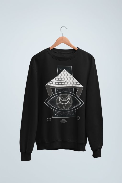 Illuminati Goth Aesthetic All Seeing Eye Unisex Sweatshirt