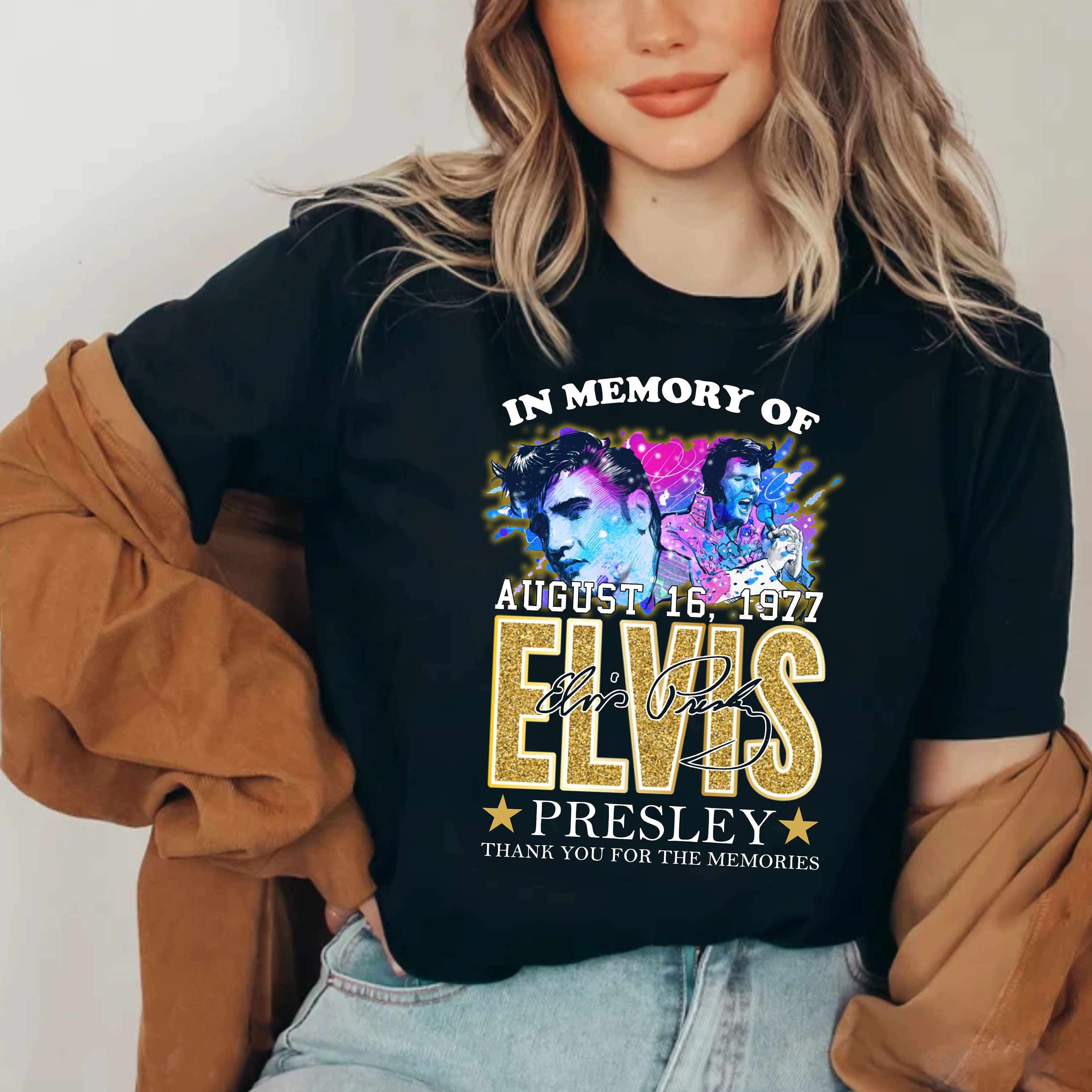 In Memories Of Elvis King Of Rock And Roll Thank You For The Memories Unisex T-Shirt