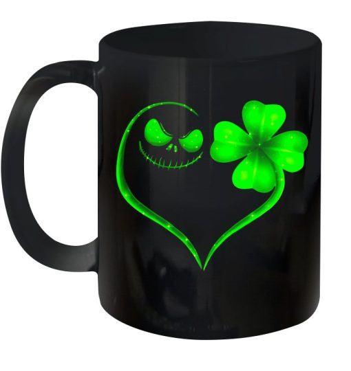 Jack Skellington And Irish St Patrack’s Day Premium Sublime Ceramic Coffee Mug Black