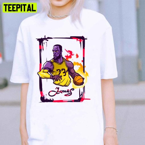 James 23 Basketball Digital Art Unisex T-Shirt