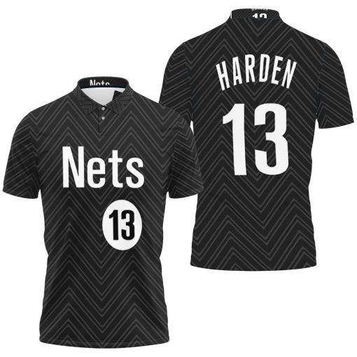 James Harden Nets 2020-21 Earned Edition Black Jersey Inspired Polo Shirt All Over Print Shirt 3d T-shirt