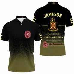 Jameson Irish Whiskey Triple Distilled Logo For Lovers 3d Jersey Polo Shirt Model A31798 All Over Print Shirt 3d T-shirt