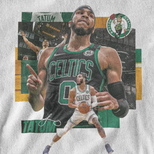 Jayson Tatum Inspired Basketball Boston Celtics Nba In White Unisex T-Shirt