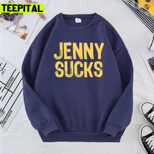 Jenny Sucks Yellow Text Design Unisex T-Shirt