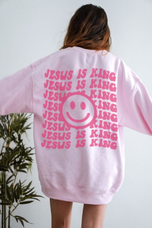 Jesus Is King Smile Face Unisex Hoodie