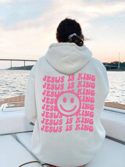 Jesus Is King Smile Face Unisex Hoodie