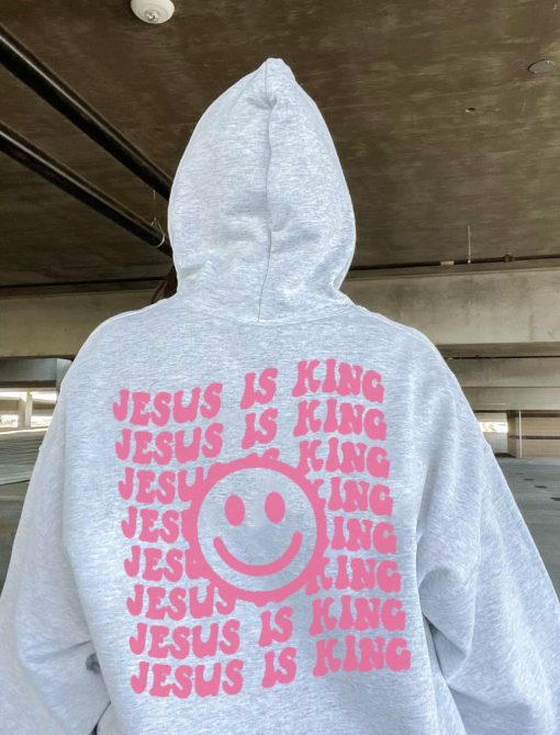 Jesus Is King Smile Face Unisex Hoodie