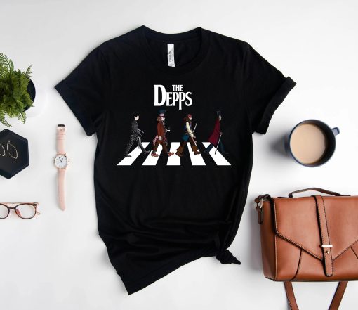 Johnny Depp Evolution On Abbey Road Unisex T-Shirt