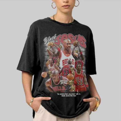 Jordan Black Jesus Basketball Mj Merch Champion Unisex T-Shirt