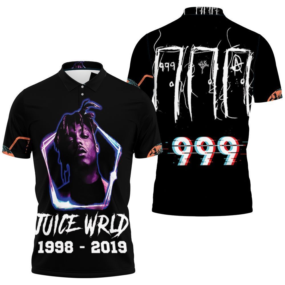 Juice Wrld 999 Neon Color Rap Hip Hop 3d Polo Shirt Jersey All Over Print Shirt 3d T-shirt