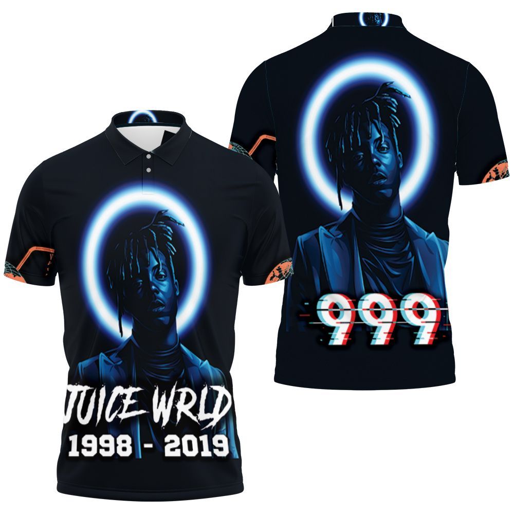 Juice Wrld 999 Rap Hip Hop Never Die Neon Style Polo Shirt  All Over Print Shirt 3d T-shirt