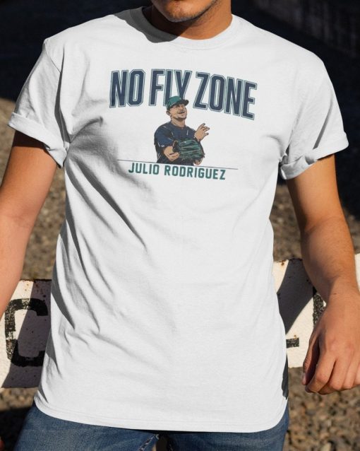 Julio Rodriguez No Fly Zone Baseball Mariners Jerseys Blue Unisex T-Shirt