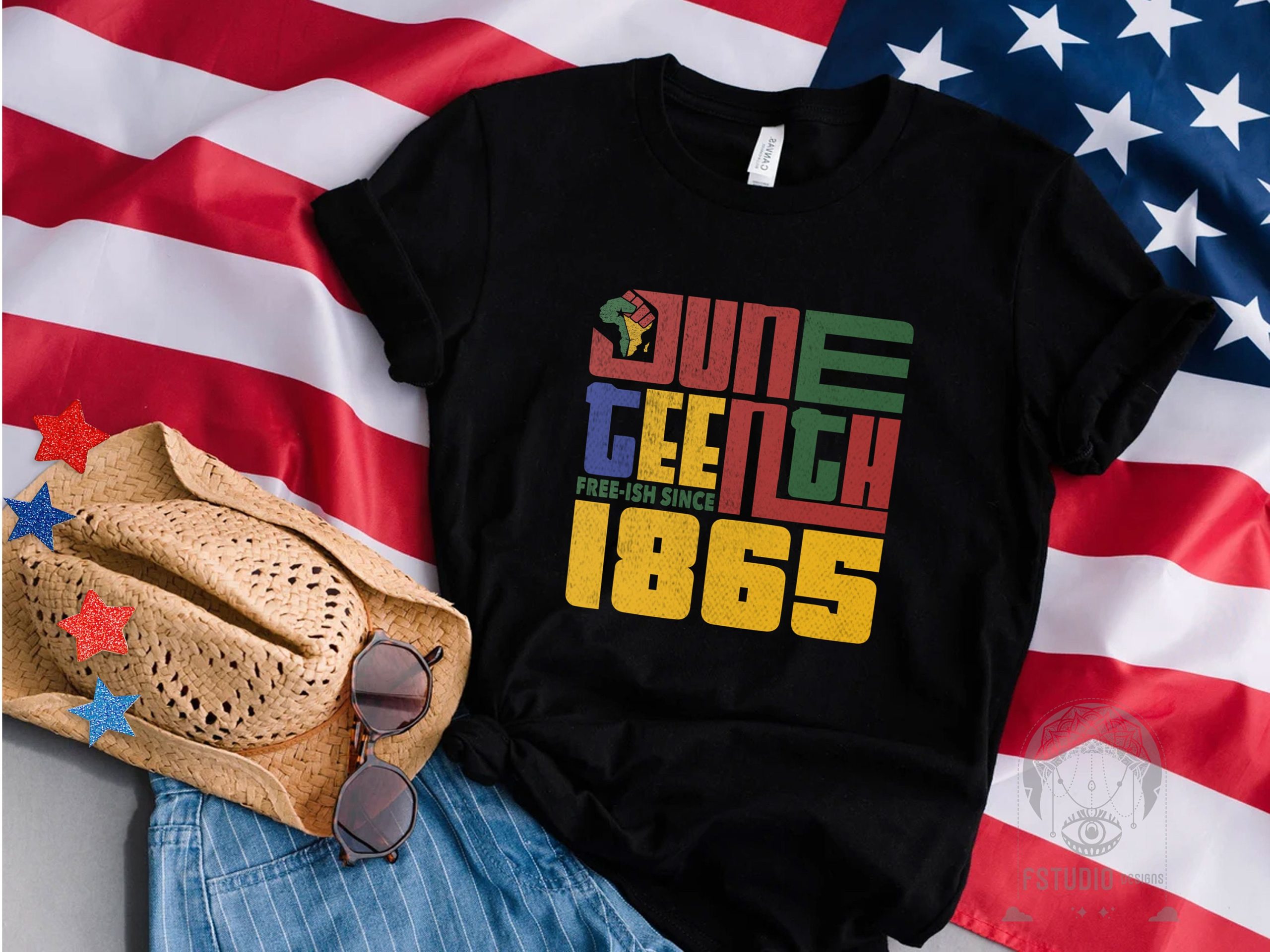 Juneteenth Free-Ish 1865 Celebrate 1865 Independence Day Black Girl Juneteenth Unisex T-Shirt