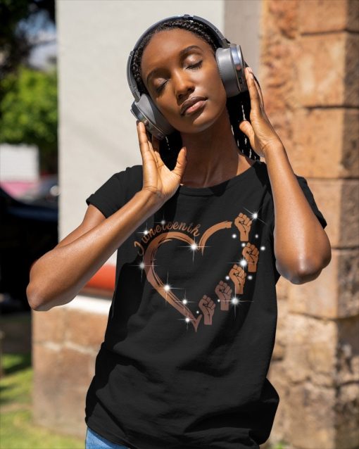 Juneteenth Heart Black Lives Matter Unisex T-Shirt