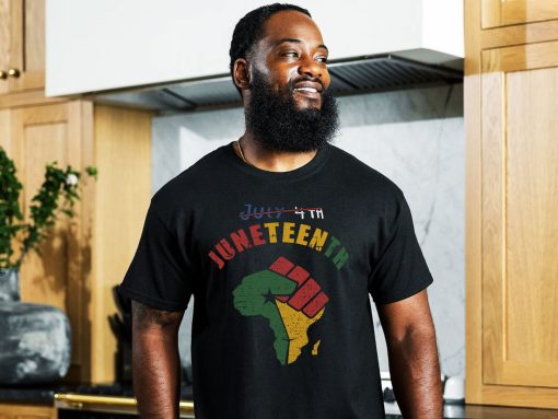 Juneteenth Independence Day Black Dad Power Freedom Unisex T-Shirt