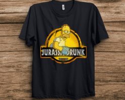 Jurassic Drunnk Homer Simpson Funny Jurassic World 3 Unisex T-Shirt