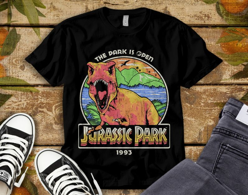 Jurassic Park 1993 The Park Is Open Jurassic Park Logo Jurassic World Dominion Unisex Adult Shirt