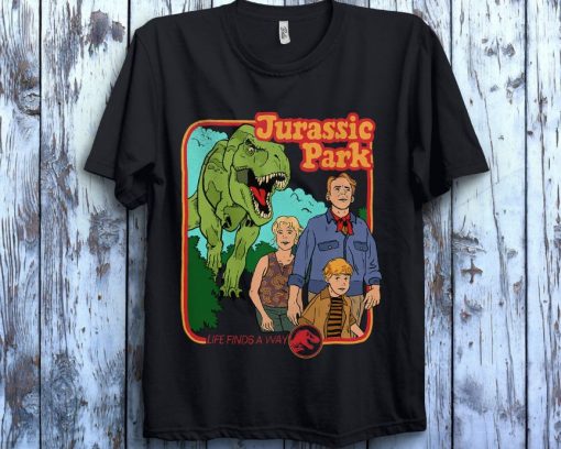 Jurassic Park Retro Life Finds A Way Park Poster Jurassic World Dominion Unisex T-Shirt