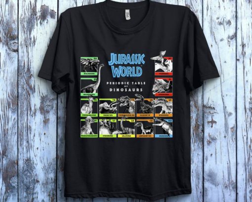 Jurassic World Periodic Table of Dinosaurs Graphic Shirt