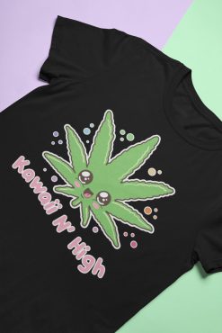 Kawaii And High Weed 420 Smoking Unisex T-Shirt