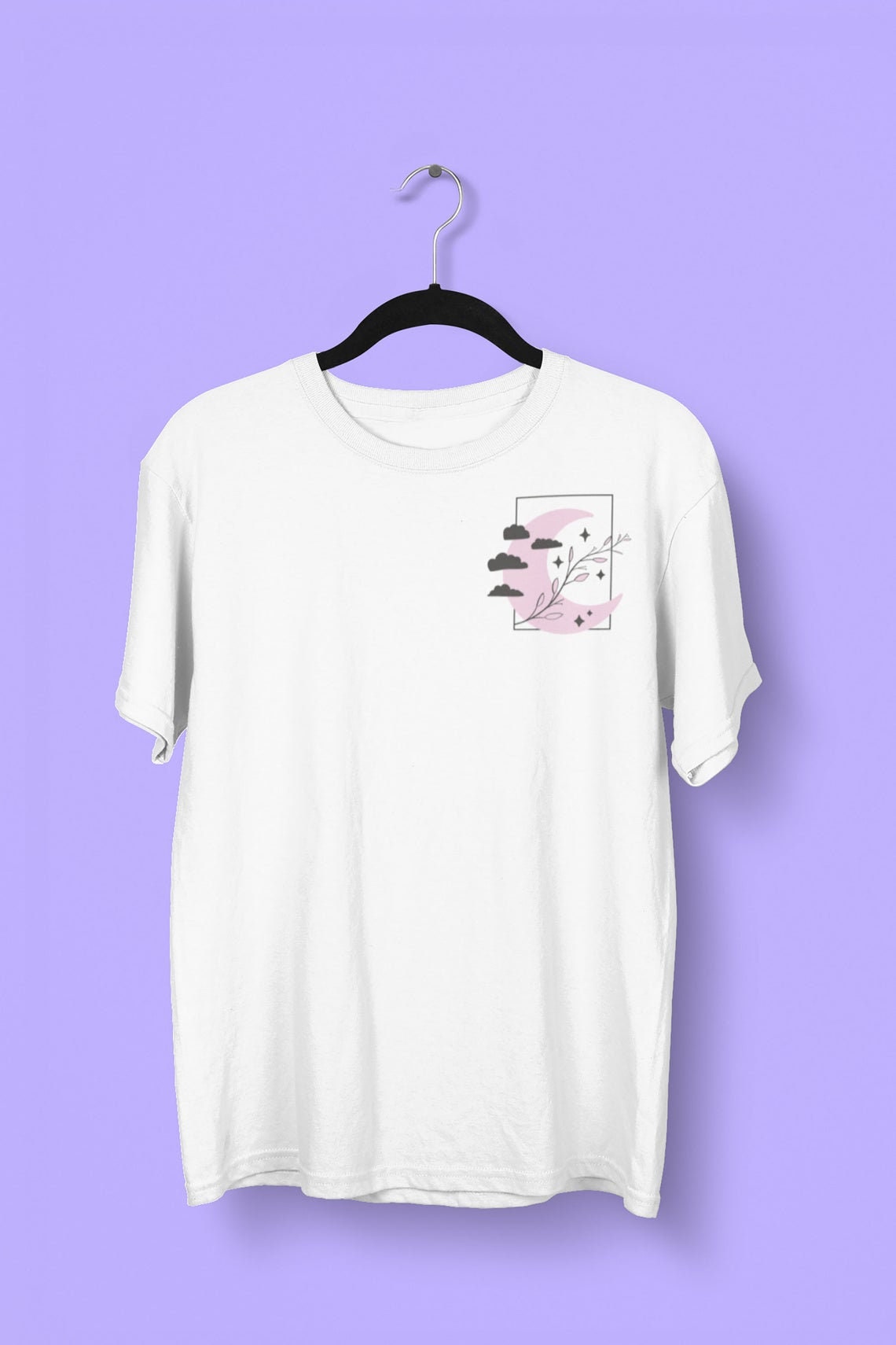 Kawaii Cute Pink Moon Witchy Unisex T-Shirt