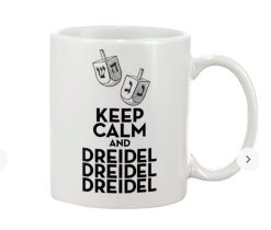 Keep Calm And Dreidel Premium Sublime Ceramic Coffee Mug White