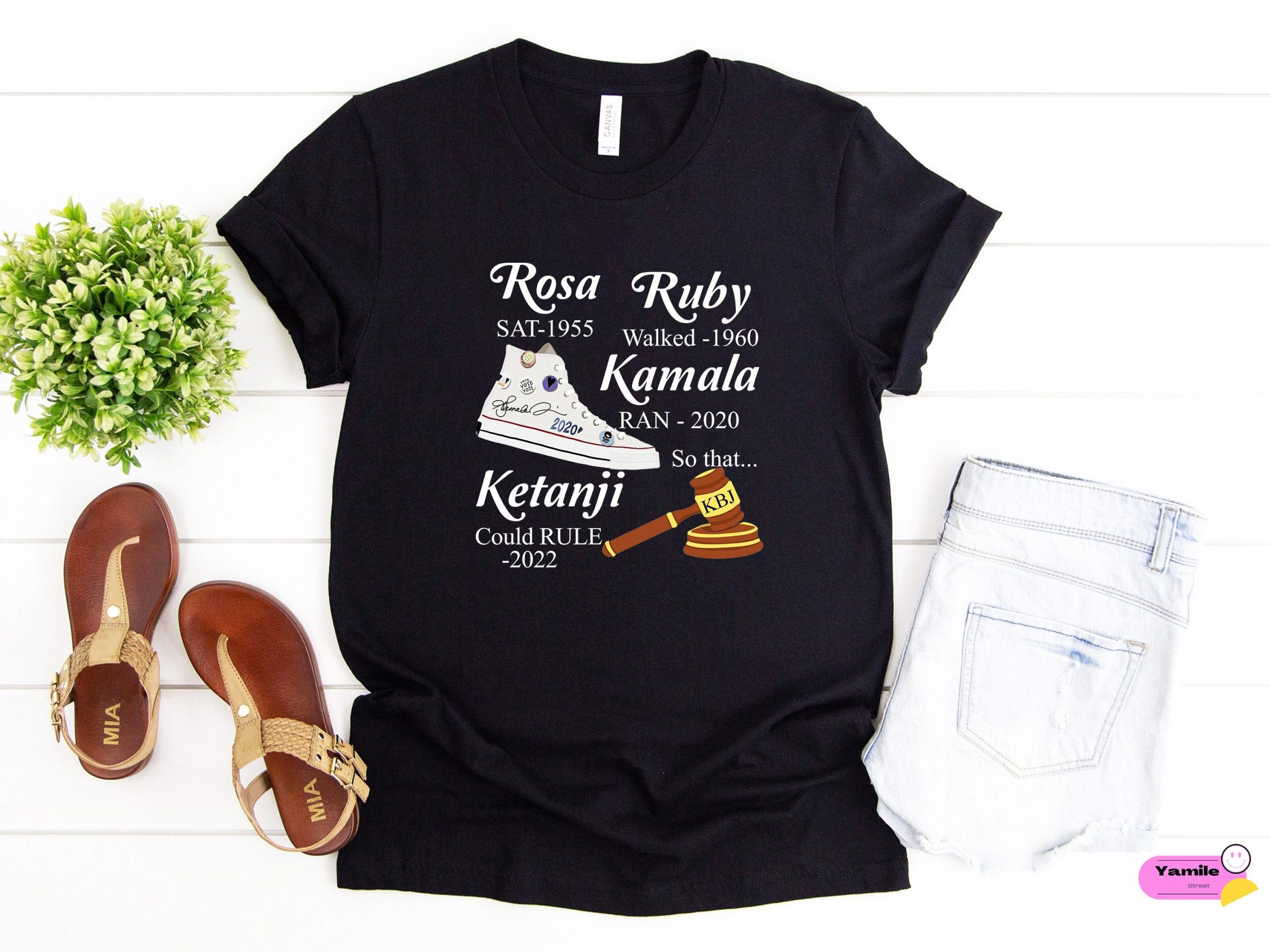 Ketanji Supreme Court Rosa Sat Ruby Walked Kamala Ran So Ketanji Could Rule Kbj Unisex T-Shirt