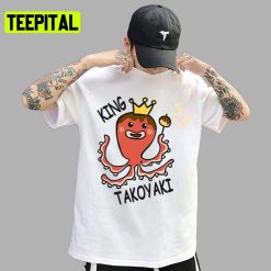 King Octopus Kawaii Takoyaki Cute Japanese Food Vintage Unisex T-Shirt