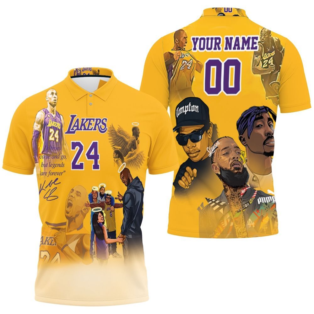 Kobe Bryant Los Angeles Lakers 24 Signed 3d Personalized Polo Shirt All Over Print Shirt 3d T-shirt