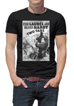 Laurel  Hardy Two Tars Movie Poster Graphic Print Men’s T-Shirt