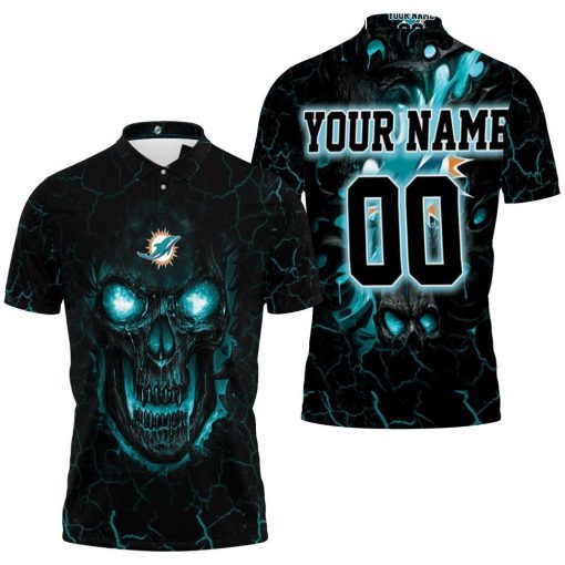 Lava Skull Dolphins 3d Personalized Polo Shirt All Over Print Shirt 3d T-shirt