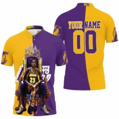 Lebron James On Throne Los Angles Lakers Legend 3d Personalized Polo Shirt Model A22735 All Over Print Shirt 3d T-shirt