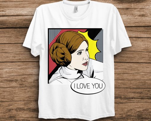 Leia I Love You Pop Art Couples Graphic Star Wars Unisex T-Shirt