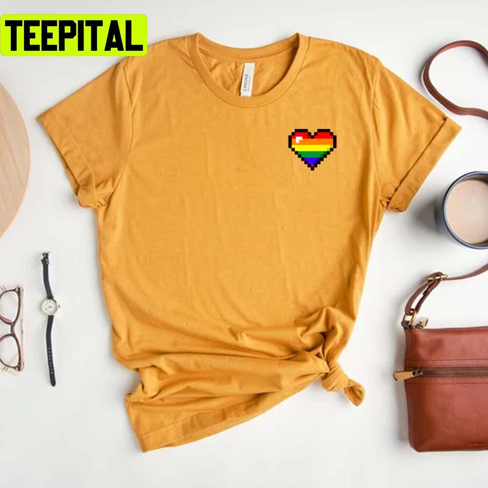 Lgbtq+ Rainbow Heart Pride Month Lgbtq+ Support Unisex T-Shirt