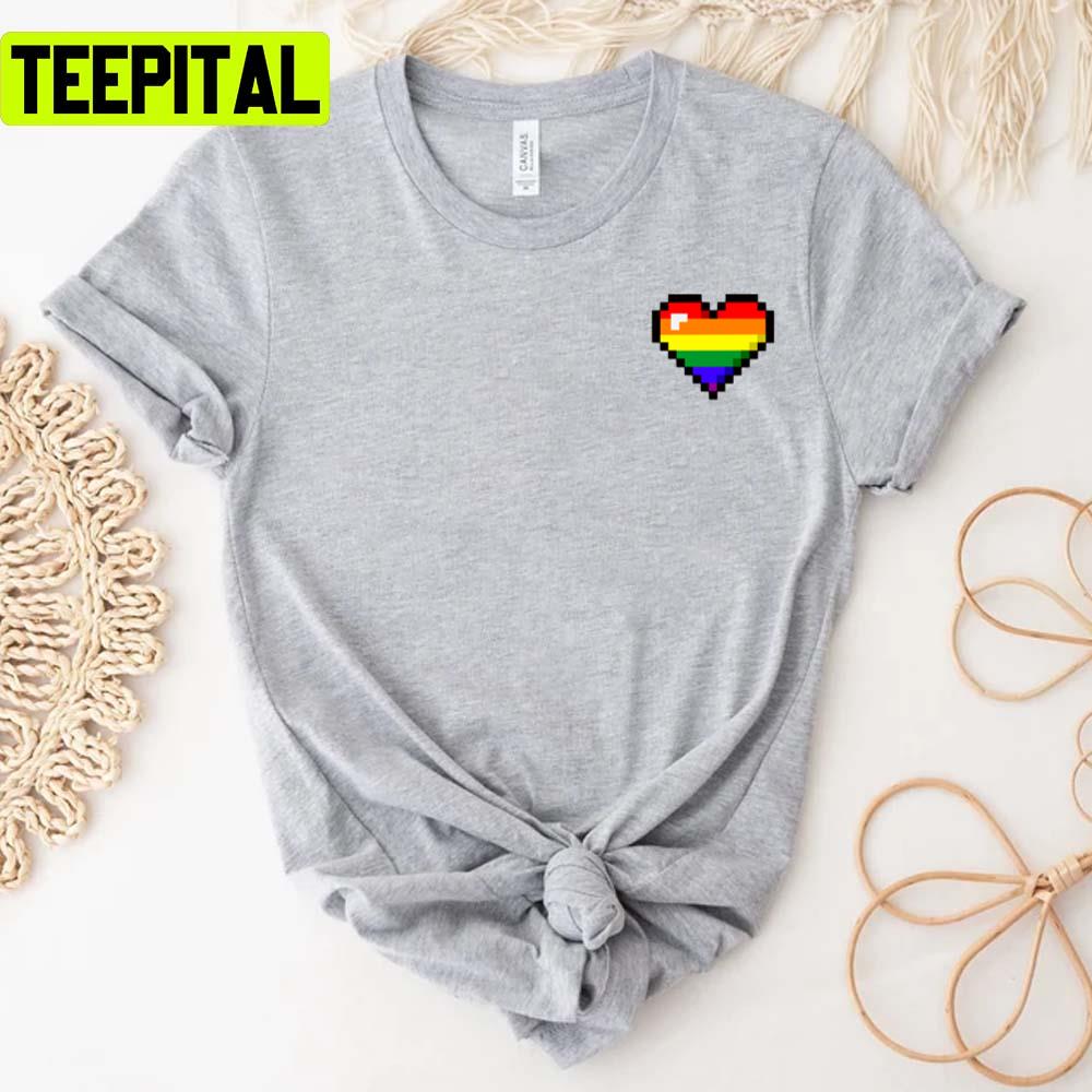 Lgbtq+ Rainbow Heart Pride Month Lgbtq+ Support Unisex T-Shirt