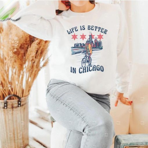 Life Is Better In Chicago Hot Dog 4th Of July Unisex T-Shirt