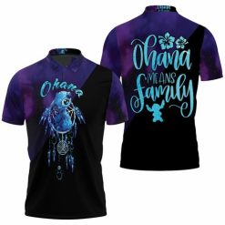 Lilo And Stitch Ohana Means Family Dreamcatcher Galaxy Style 3d Polo Shirt Model A31924 All Over Print Shirt 3d T-shirt