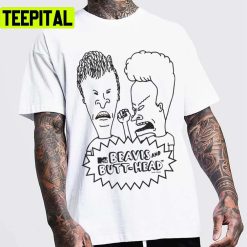 Line Art Of Beavis And Butthead Unisex T-Shirt