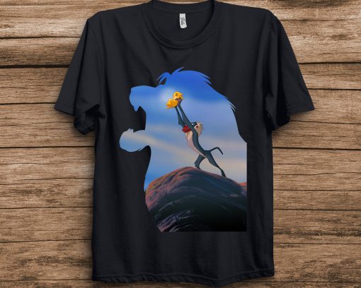 Lion King Mufasa Silhouette Pride Rock Rafiki Simba Disney Unisex T-Shirt