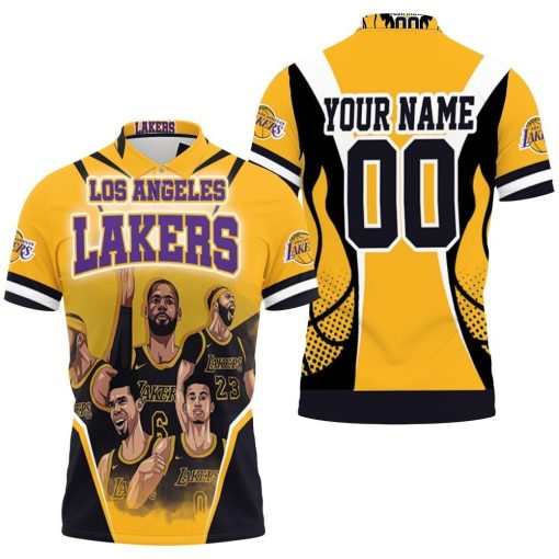 Los Angeles Laker Player Style Western Conference Personalized Polo Shirt All Over Print Shirt 3d T-shirt