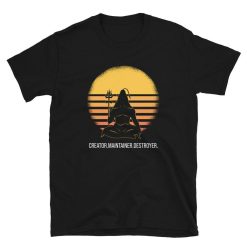 Mahadev Sitting Moon Creator Maintainer Destroyer Unisex T-Shirt