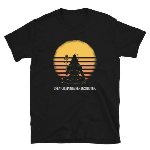 Mahadev Sitting Moon Creator Maintainer Destroyer Unisex T-Shirt