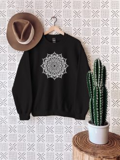 Mandala Lotus Flower Yoga Unisex Sweatshirt