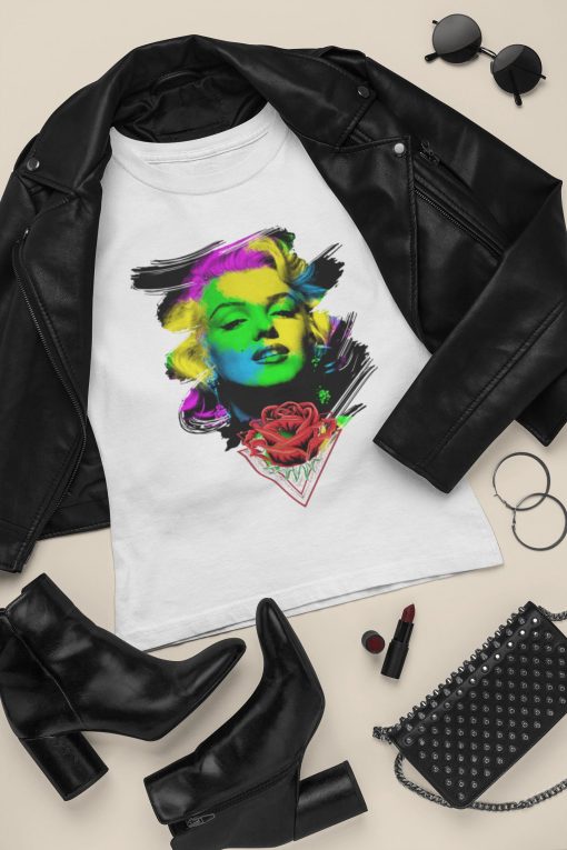 Marilyn Color Effect Retro Design Unisex T-Shirt