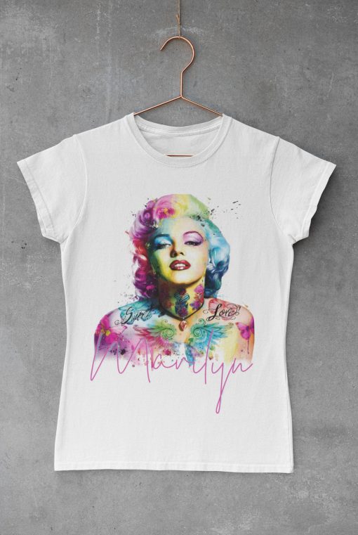 Marilyn Color Effect Retro Design Unisex T-Shirt