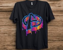 Marvel Avengers A Logo Melting Paint Drip T-Shirt