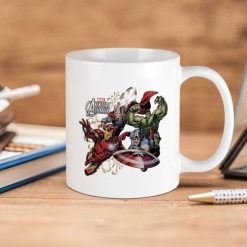 Marvel Avengers Assemble Group Premium Sublime Ceramic Coffee Mug White