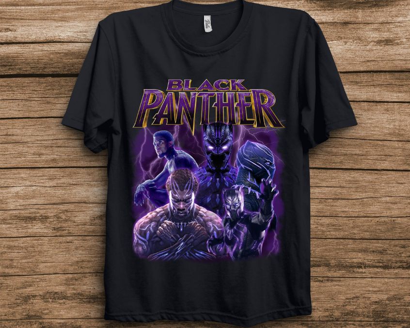 Marvel Black Wakanda Panther T-Shirt 2 Vintage Forever