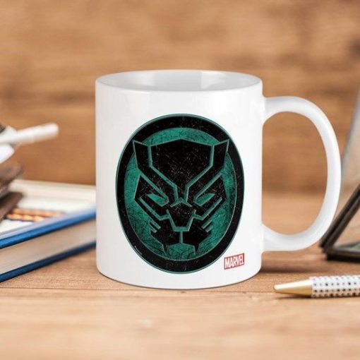 Marvel Black Panther Grunge Icon Premium Sublime Ceramic Coffee Mug White